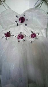 Kids Costumes to Hire - White dress with pink roses (